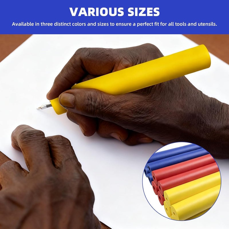 DLBEEM 22 Pcs Foam Grip Tubing 5 Sizes Adaptive Utensils Grip Tubing Grip Strength Enhancement Device for Utensils, Writing Instruments for Persons With Disabilities Elderly Individuals with limited Mobility - Image 4